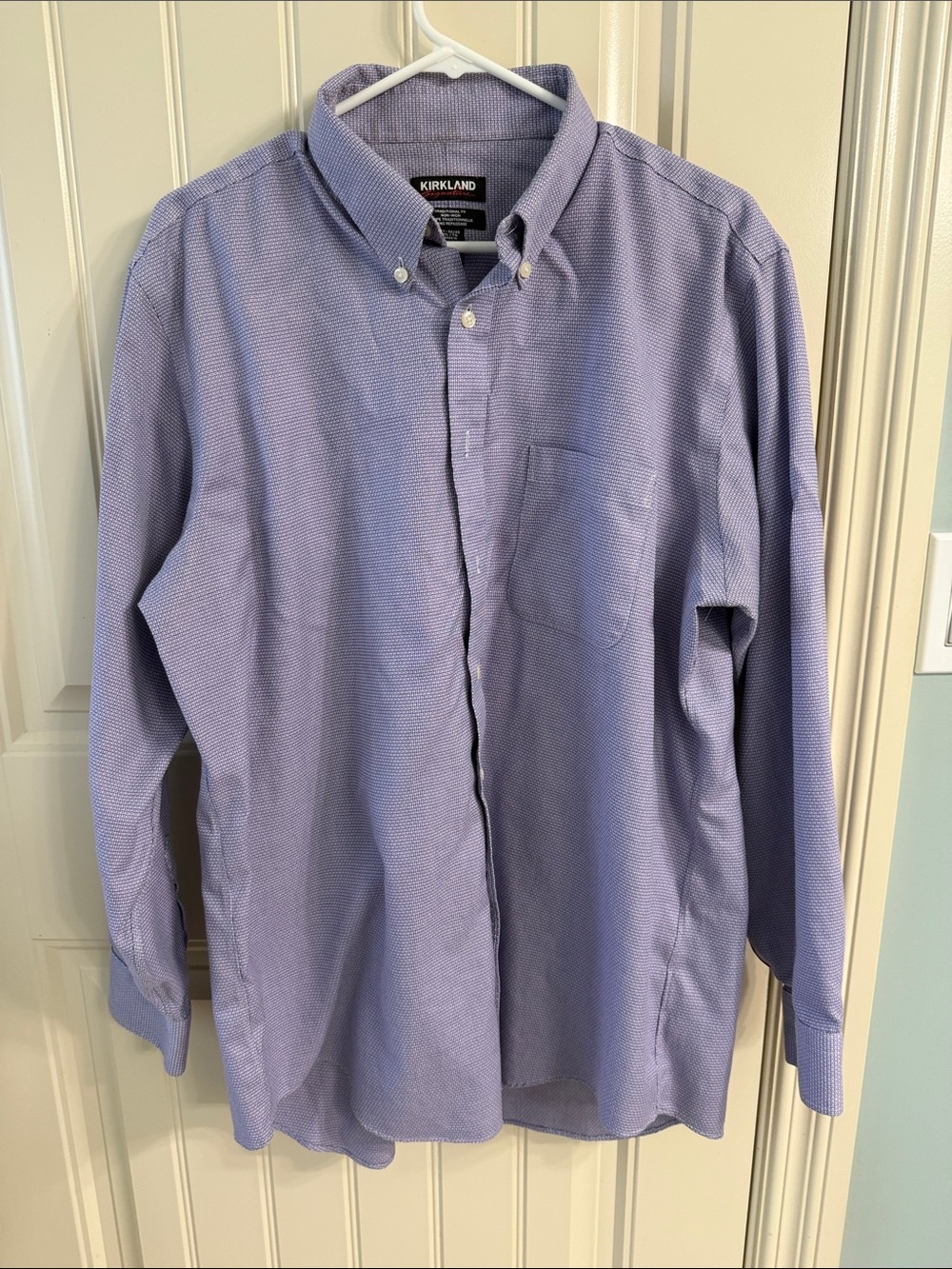 Kirkland Signature Men's Lavender Button-Down Dress Shirt